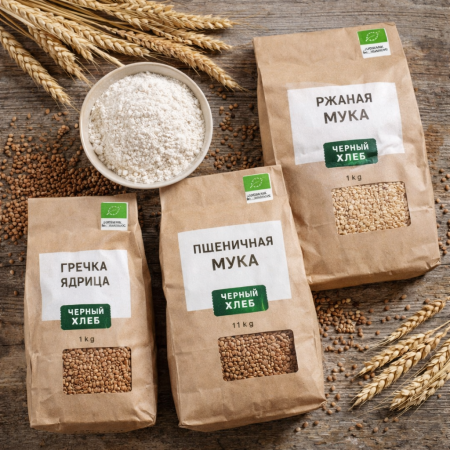 Черный хлеб — натуральные зерновые продукты и мука