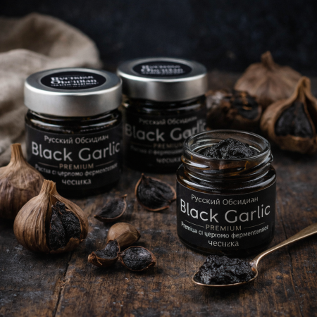 Русский Обсидиан — продукты из чёрного ферментированного чеснока