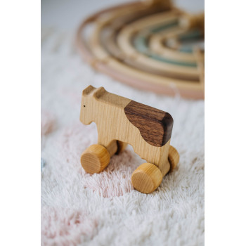 Деревянная игрушка каталка "Корова"