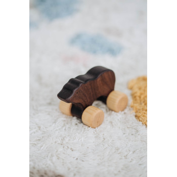 Деревянная игрушка каталка "Мишка", 8,5*5,5*5 см