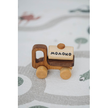 Деревянная машинка "Молоковоз", 8,5*7*5 см