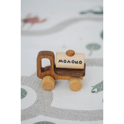 Деревянная машинка "Молоковоз", 8,5*7*5 см