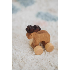 Деревянная игрушка каталка «Лосик», 6,5*8*5 см