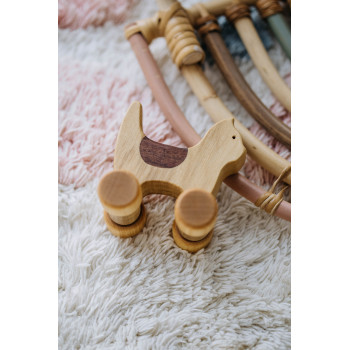 Деревянная игрушка каталка «Котик», 7*7*5 см