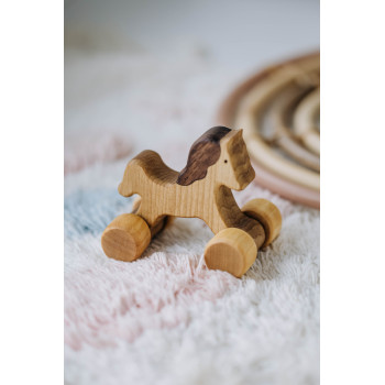 Деревянная игрушка каталка «Лошадка», 8*7*5 см