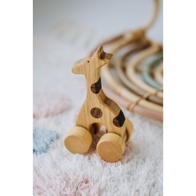 Деревянная игрушка каталка "Жираф", 13*7*5,5 см