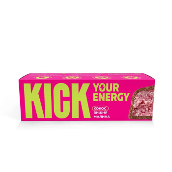 Кокосовый батончик с вишней и малиной в карамельном шоколаде