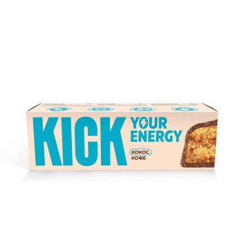 Кокосовый батончик с кофе в карамельном шоколаде