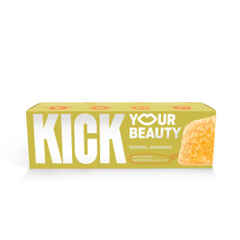 Батончик кокосовый с ананасом, коллагеном и витаминами A, D, E, K