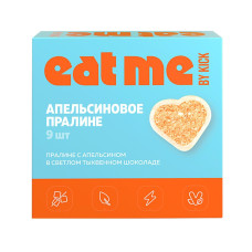 Шоколадные конфеты Апельсиновое пралине в тыквенном шоколаде EAT ME by KICK, 90 г
