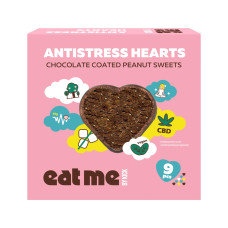 Шоколадные конфеты Арахис и кешью в карамельном шоколаде с растительным экстрактом конопли и магнием EAT ME by KICK, 90 г