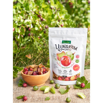 Цукаты "МИКС" (клюква, крыжовник, ревень) 150гр