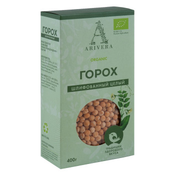 Горох шлифованный органический целый