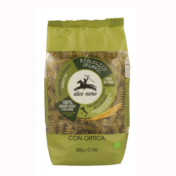 Макаронные изделия СПИРЕЛЛИ С КРАПИВОЙ органические из твердых сортов пшеницы