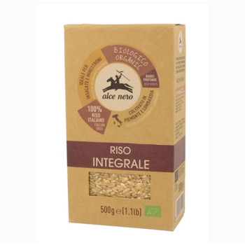 Рис нешлифованный органический коричневый