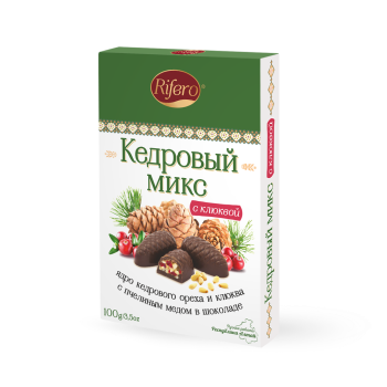 Конфеты шоколадные "Кедровый микс с клюквой"