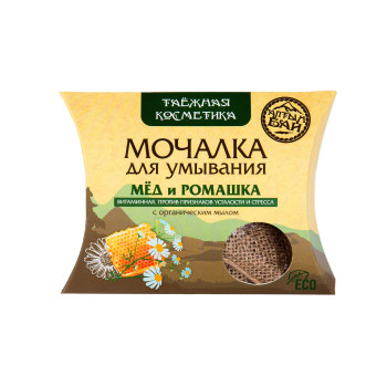 Мочалка для умывания, "Мёд и ромашка"