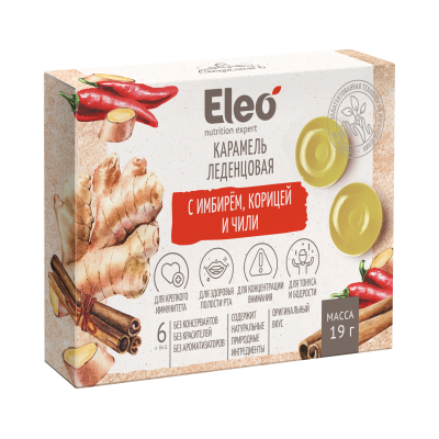 Eleo Карамель леденцовая с имбирём, корицей и чили