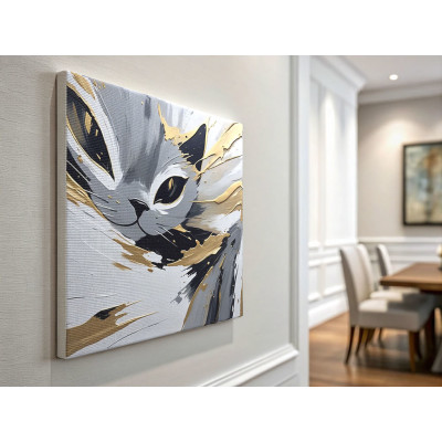 Картина КОТ АБСТРАКЦИЯ 60*90