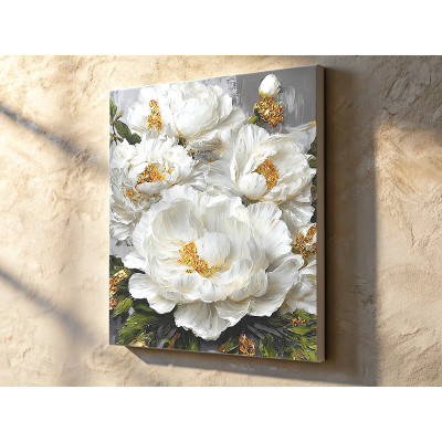 Картина БЕЛЫЕ ПИОНЫ 50*70