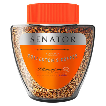 Кофе SENATOR Kilimanjaro Barista растворимый сублим.с добавлением жареного молотого кофе дой 100г/20