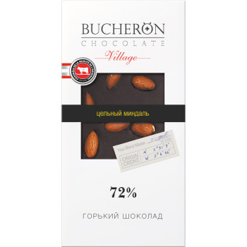 BUCHERON горький шоколад с цельным миндалем в картоне 100г/60шт