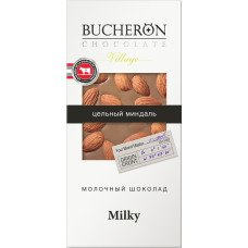 BUCHERON VILLAGE молочный шоколад с цельным миндалем 85г/60шт