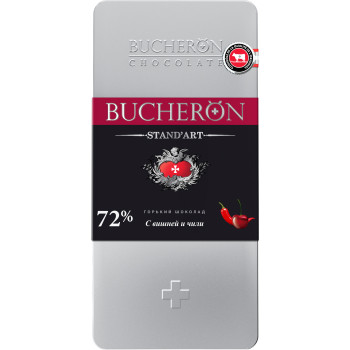 BUCHERON горький шоколад с вишней и перцем ж/б 100г/60шт