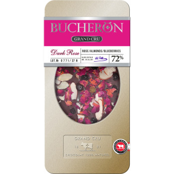 BUCHERON GRAND СRU горький шоколад с миндалем, черникой и лепестками роз 100г/60шт