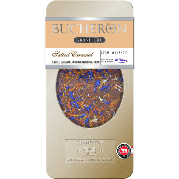 BUCHERON GRAND СRU молочный шоколад с соленой карамель, васильком и шафраном 100г/60шт