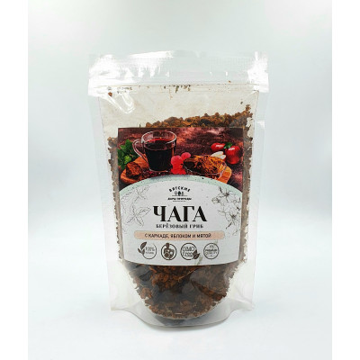 Чага с каркаде, яблоком и мятой, 100г