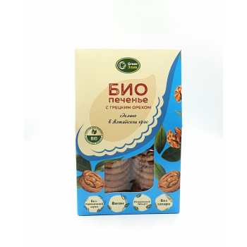 Био печенье с грецким орехом, 150г
