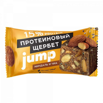 Jump Батончик "Протеиновый щербет с миндалем и семенами Чиа", 50г