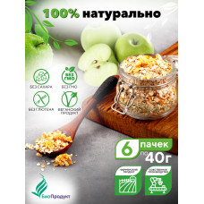 Каша быстрого приготовления из овсяных хлопьев и яблока