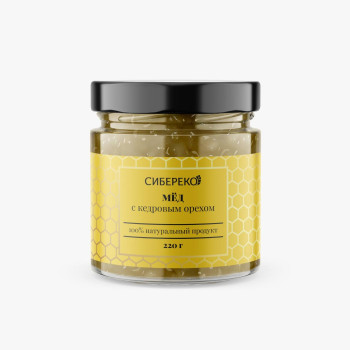 Мёд с ядром кедрового ореха 220 г