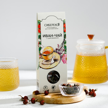 Напиток чайный из растительного сырья "Иван-чай с шиповником" 50 г коробка