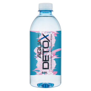 Природная детокс вода "AQUAdetox" минеральная столовая негазированная 0,5 л. Пэт