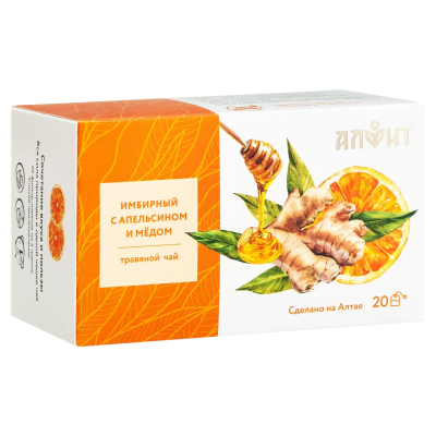 Травяной чай Имбирный чай с апельсином и мёдом 20 ф/п по 2 гр