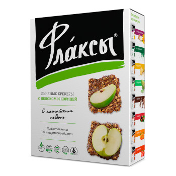 Флаксы с яблоком и корицей 120 г (кратно 14 шт.)