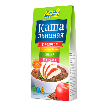 Каша льняная с яблоком