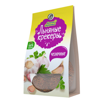 Крекеры льняные с чесноком