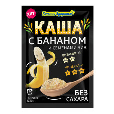 Каша овсяная с бананом и семенами чиа пак
