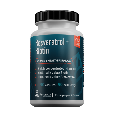 Resveratrol+ Biotin  Комплекс для женского гормонального фона  капсулы 90 шт.