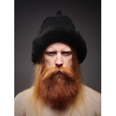 Шапка для бани и сауны из овчины, черный агат