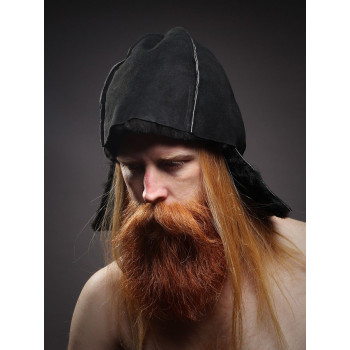 Шапка для бани и сауны из овчины, черный Банщик