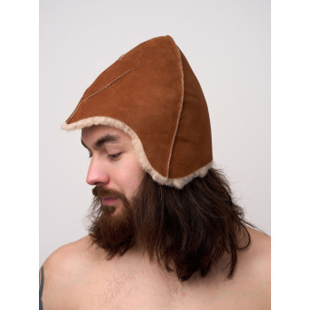 Шапка для бани и сауны из овчины Витязь сильный