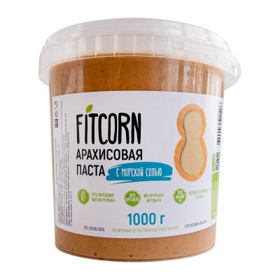 Паста арахисовая FITCORN с морской солью