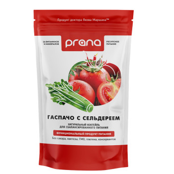 Коктейль PRANA food гаспачо с сельдереем, дойпак 450 гр.