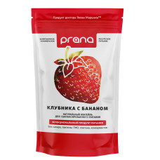 Коктейль PRANA food клубника с бананом, дойпак 450 гр.