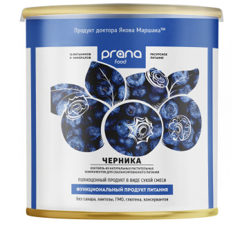 Коктейль PRANA food черника, дойпак 450 гр.